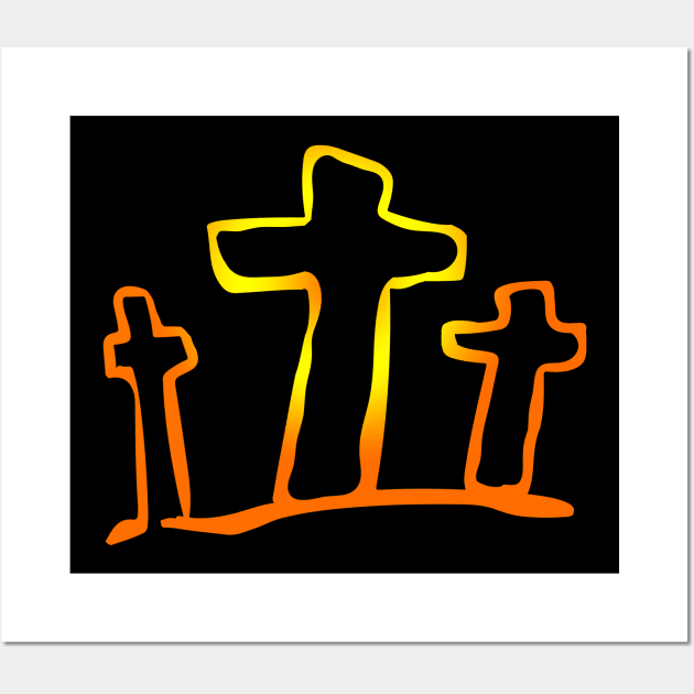 Three crosses Wall Art by Voishalk